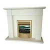 Natural Indoor polishing White marble fireplace surrounds