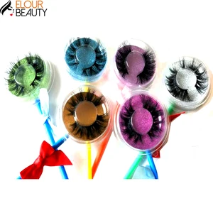 2019 new idea Lollipop Siberian 3d mink individual lashes real 3d mink lashes false eyelash wholesale
