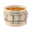 2016 Vintage Style Multilayer Dark Blue Shiny Gold Bangle , India Fashion Bangle In Stock Jewelry