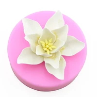 

Big Size Orchid shaped Fondant Cake Silicone Mould DIY Baking Tool Flower Handmade Soap chocolate candy cookies Mould