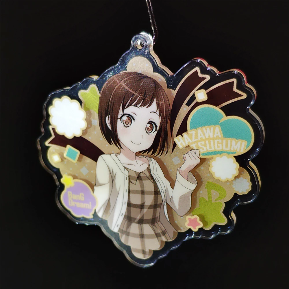 
Free Sample Offset Print CNC Cut Custom Anime Acrylic Keychain Heart Shape Keychain 