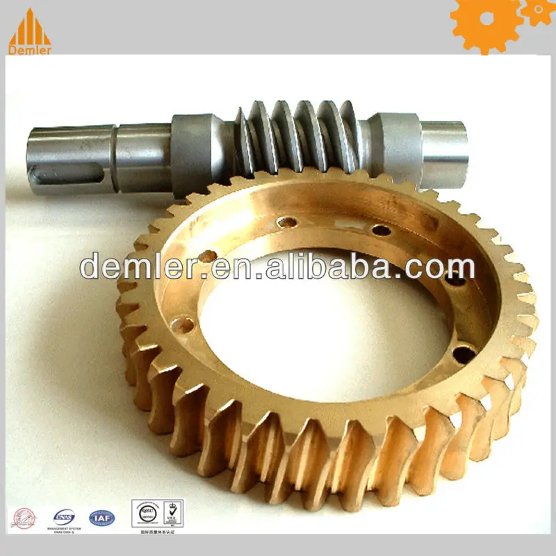 
Bronze/brass output worm gear input worm wheel assemble set 