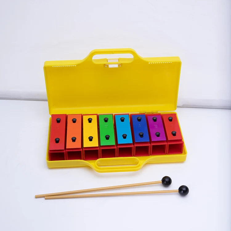 New innovations Rainbow 8-Key Colorful Metallophone Percussion Musical Instruments xylophone and metallophone