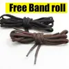 round black white brown 100 cm long 2.5 mm wide shoelaces with plastic aglet without inner cord shoe lace