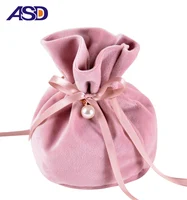 

New Design Drawstring Wedding Candy Bag Gift Bags Round Jewelry Pouch