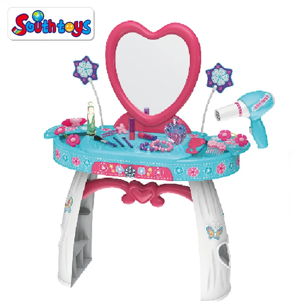 Kids Pretend Play Vanity Beauty Play Kit Castle Dressing Makeup Table