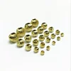 Watermelon line gold plated metal ball beads