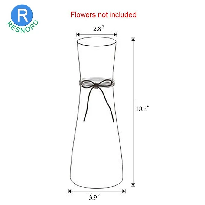 
As Gift Decorative Flower Vases With Rope Tall Glass Vases For Wedding Centerpieces 