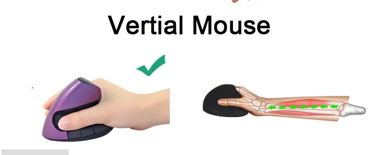 computer accessories S6 2.4G Wireless Ergonomic Vertical Mouse 1000 / 1200 / 1600DPI 5 Buttons Rechargeable Battery