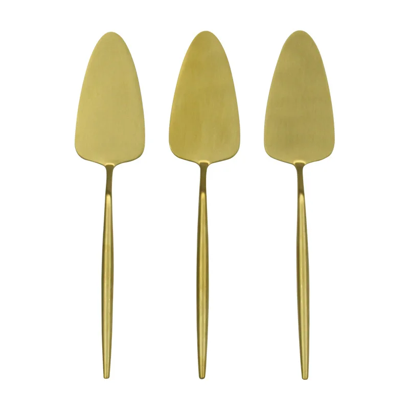 

Gold Stainless steel Cake knife Server with Logo
