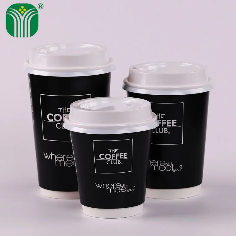 
china supplier custom printed double wall paper coffee cup 
