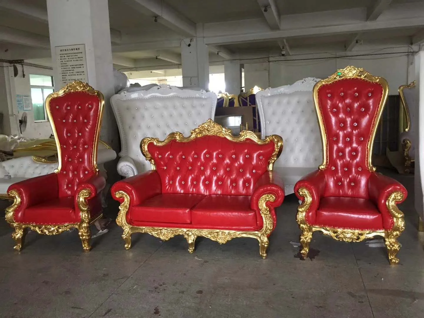 European classical high back luxury wedding chair