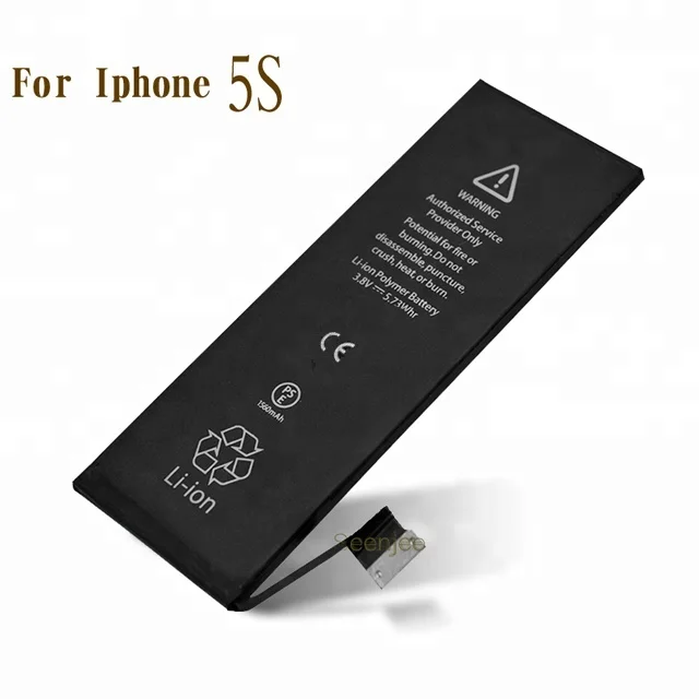 

Mobile Phone Battery For Iphone 5 S AAA Grade 3.8 V 1560 mAh 5S Factory 100% Test 0 cycle OEM Replacement Repair Free Shipping, Black