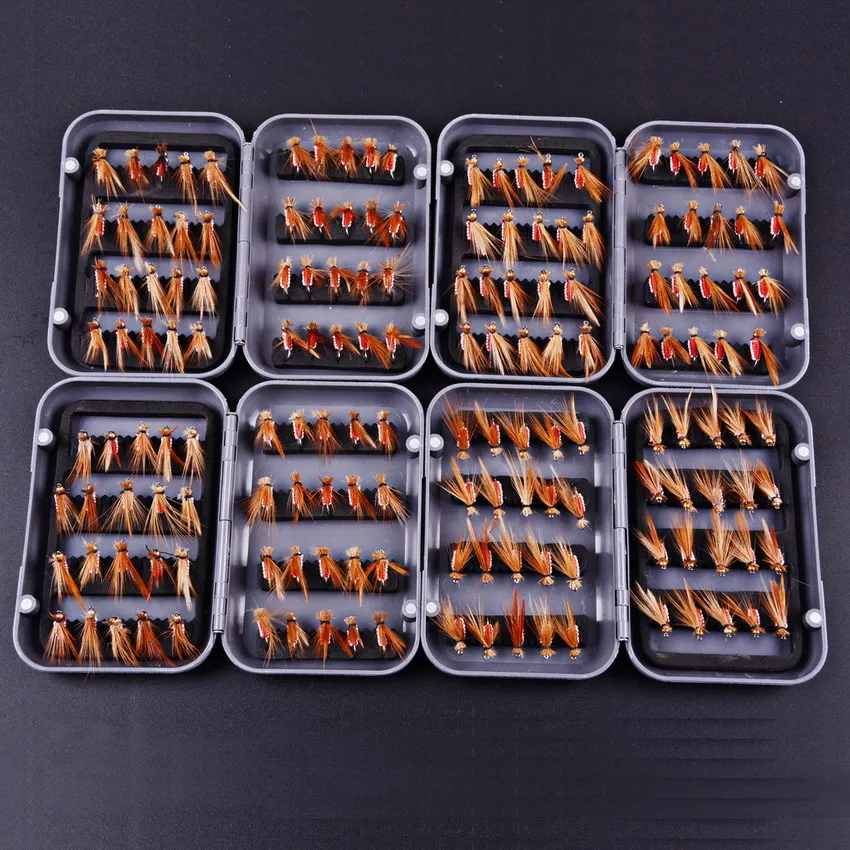 

41pcs Fishing Flies Dry Fly Lures Trout Hooks Tackle, N/a