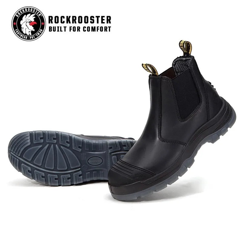 Src Australian Standard No Lace Work Boots Steel Toecap Industrial