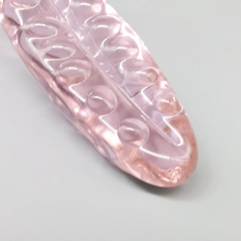 Textured Heart Shape Sex Toys Glass Dildo For Women