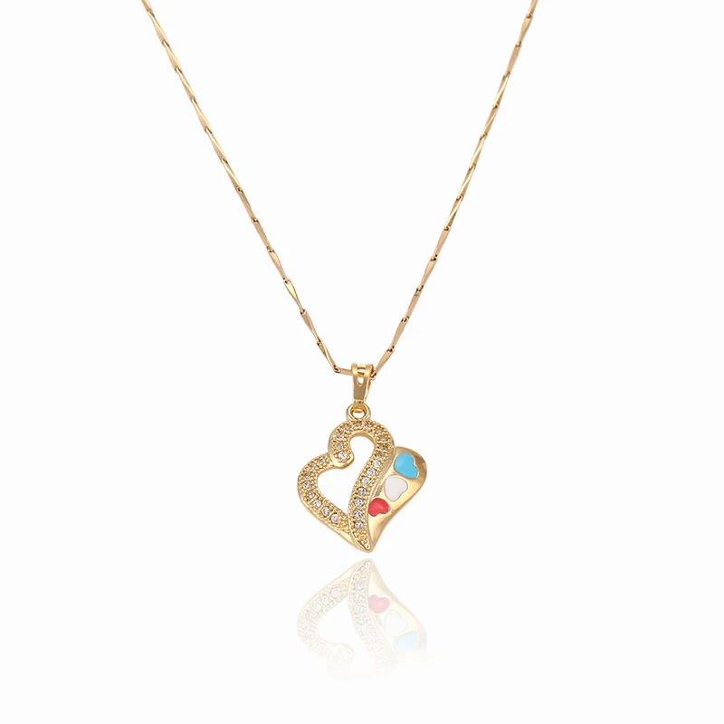 

32455 Xuping fashion jewelry modern design elegant heart shape gold pendant