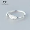 fashion cute opening adjustable women ring feather tail Feather leaves ring