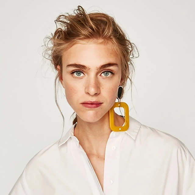 

JuJia Stock for Sale Fashion Geometric dangle Earrings Resin Earrings statement jewelry for women, Multicolor