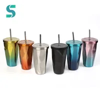 

Promotional 18/8 Coffee Car Driving Stainless Steel Tumbler Cup with Lid and Straws