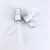 factory stock low MOQ GP443 24/410 24mm shoulder Medium matte silver lotion hand soap pump nozzle with clear cap for cosmetics