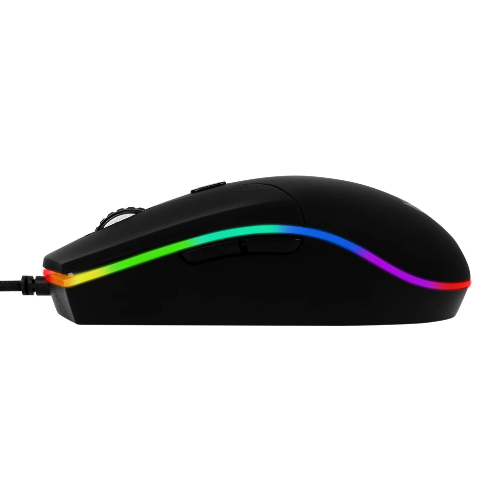 

Wholesale Latest High quality 4800dpi RGB circulation backlit usb pc computer ergonomic optical 6D Gaming Mouse For Gamer