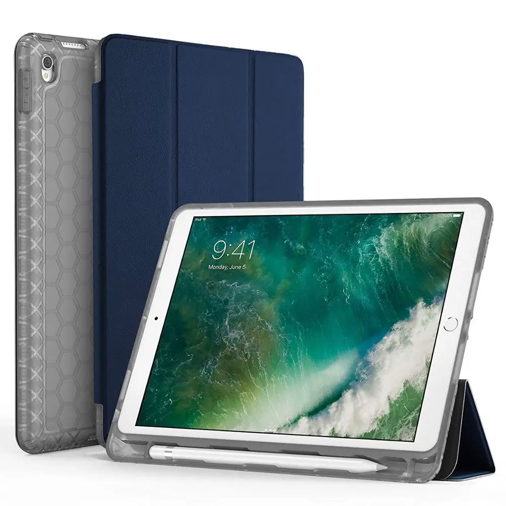 

Built in Pencil Holder Cover for iPad Pro 10.5 inch Display 2017, Black