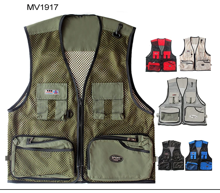 Men's Multi Pockets Cargoes Fisherman Vest Waistcoat For Fishing