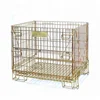 Multi function medium duty cargo pet preforms storage rigid wire mesh containers for warehouse pet bottles storage