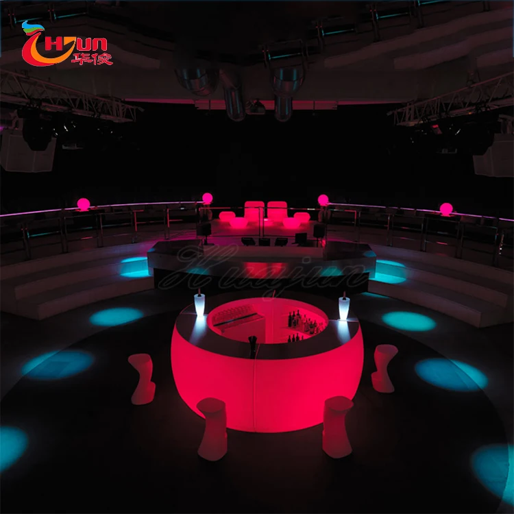 Hot sale commercial furniture rgb colorful waterproof rechargeable waterproof illuminated led bar counter for night clubs