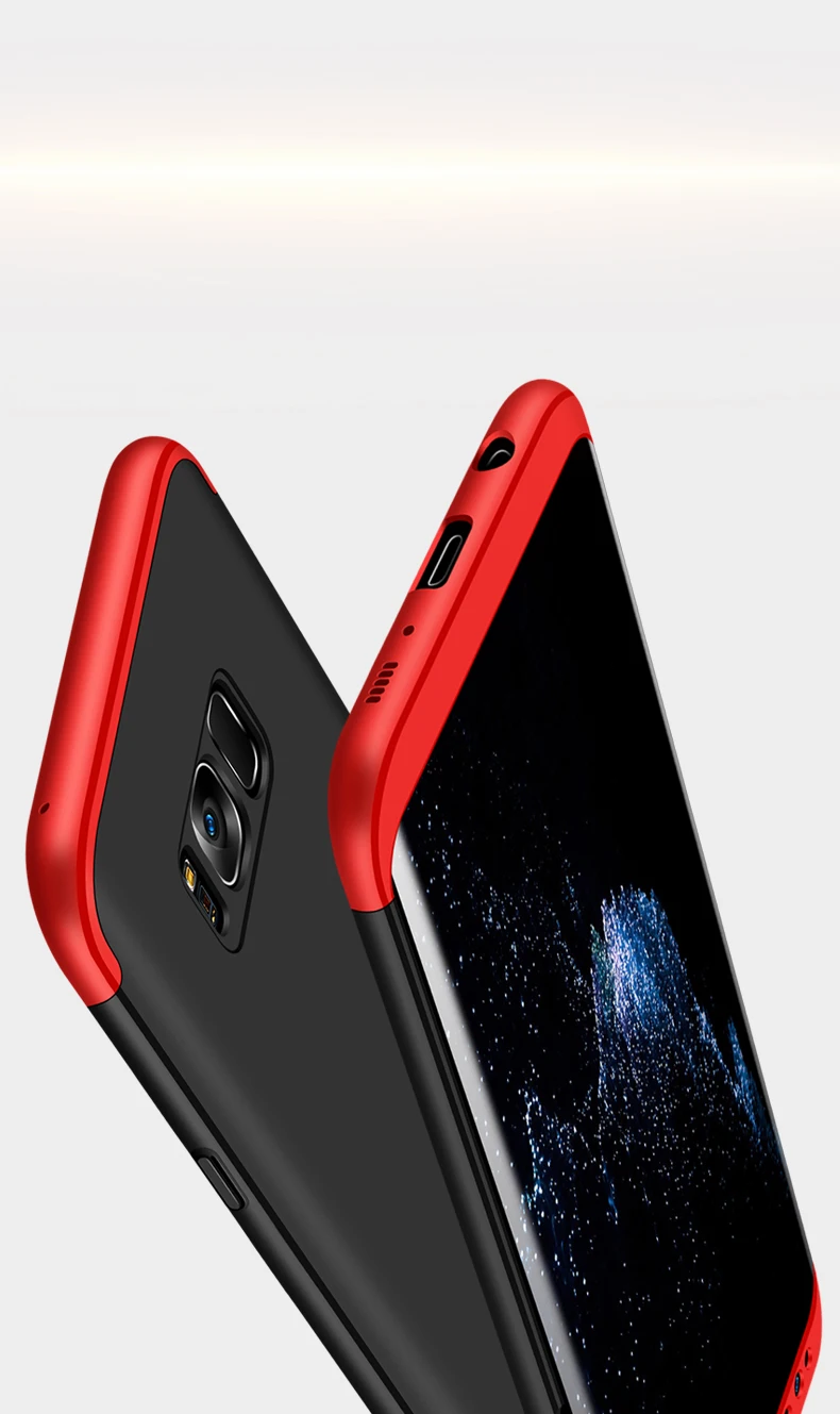2018 hot sell 360 cover Removable 3in1 Hard PC Shield Back Cover Case for Samsung Galaxy S8 phone cases