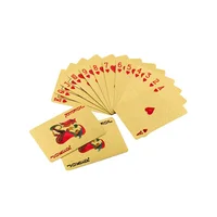 

P0002B 24K Waterproof Printing Play Table Game Poker Customized Playing Card Gold Foil