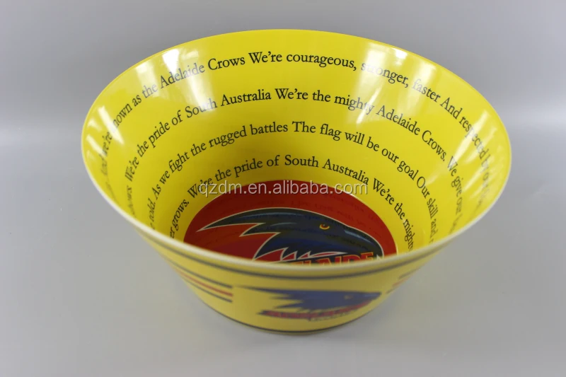 Inside and out side Printing Melamine salad bowl 6inch