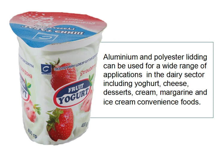 Premium Quality Printed Aluminum Foil Lids Die Cut Lids For Yogurt Cup