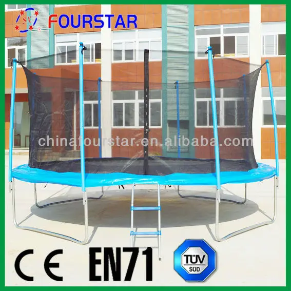 
16FT CE Outdoor Biggest Home Gym Sport trampoline with safety net ladder 