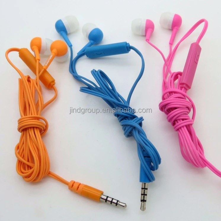 

2021 Amazon Top Seller 100% QC check Model:JIND-001-MIC earphone, Blue/pink/orange