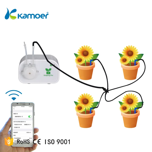 Kamoer drip irrigation via Bluetooth control Auto watering system plant irrigation pump succulent electric machine