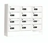 Stainless Steel 12 door Electronic device storage locker/ Safe locker multiple cell phone charging station desktop charging unit