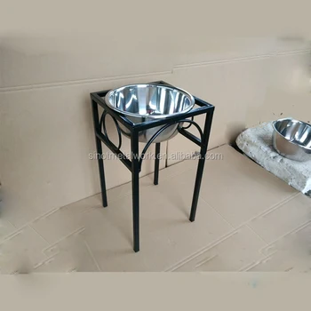 single dog dish stand