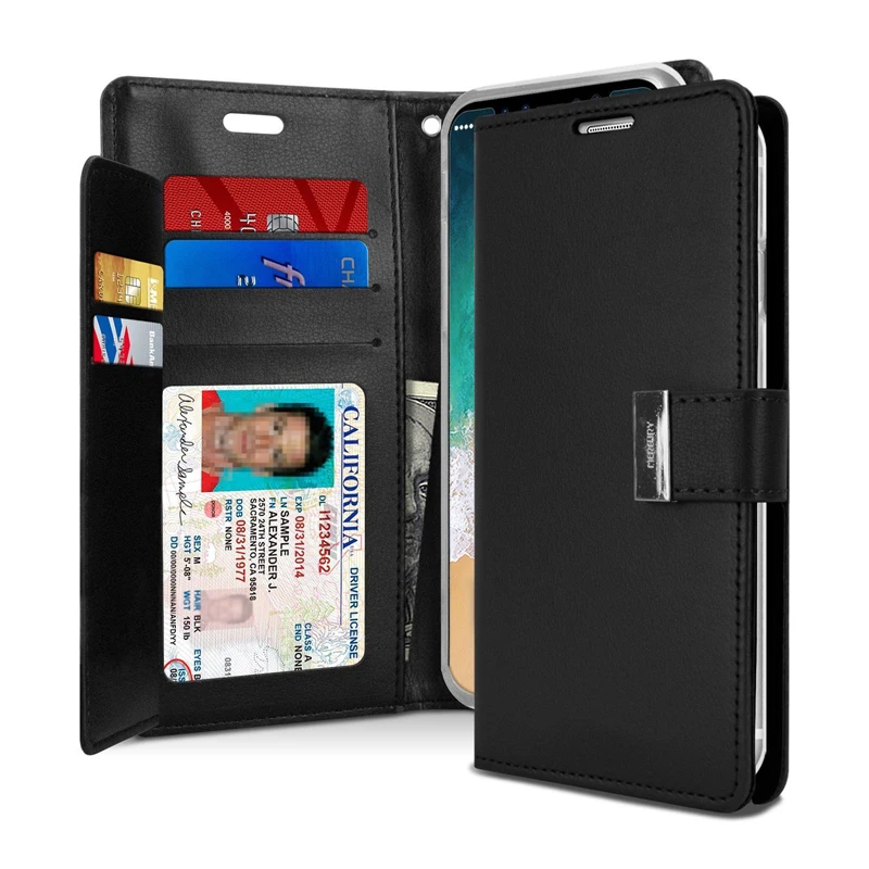

Mercury Goospery Original Rich Diary PU Leather Wallet Case For Samsung s21FE Flip Phone Case