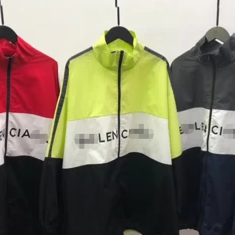 

Fashion top brand thin subtrooper spring autumn coat jackets for men and women, Black red fluorescent green