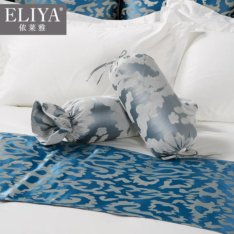 Hotel bedding bed runner set customized 100% cotton silk jacquard hotel ...