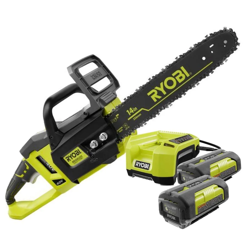 Лучшая аккумуляторная цепная пила. Ryobi 12 in. 40-Volt Lithium-ion Cordless Electric attachmen. Ryobi Chainsaw 14