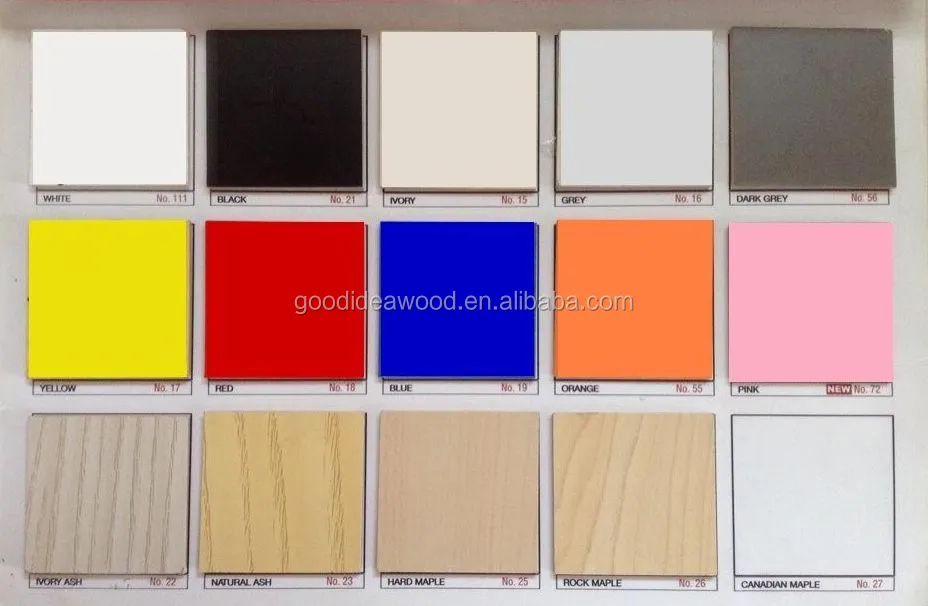 
hot sales poplar wood with laminated color paper Melamine MDF for exporting 