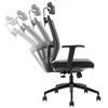 HUASH(vaseat) 2019 Black Swivel Waiting Room Visitors Adjustable Modern Mesh Office Chair