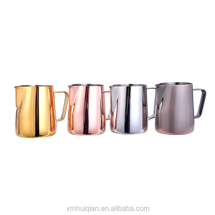 

350/600ml barware Non-stick Latte art milk jug, Plated color