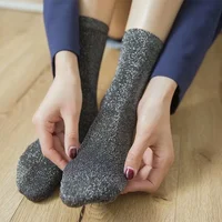 

Popular bling lurex socks women socks cute mid calf ankle socks