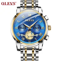 

OLEVS Brand Wrist watch Real Three-Eye Fashion Business Sports Style Timing Quartz Core Stainless steel waterproof Men's Watches