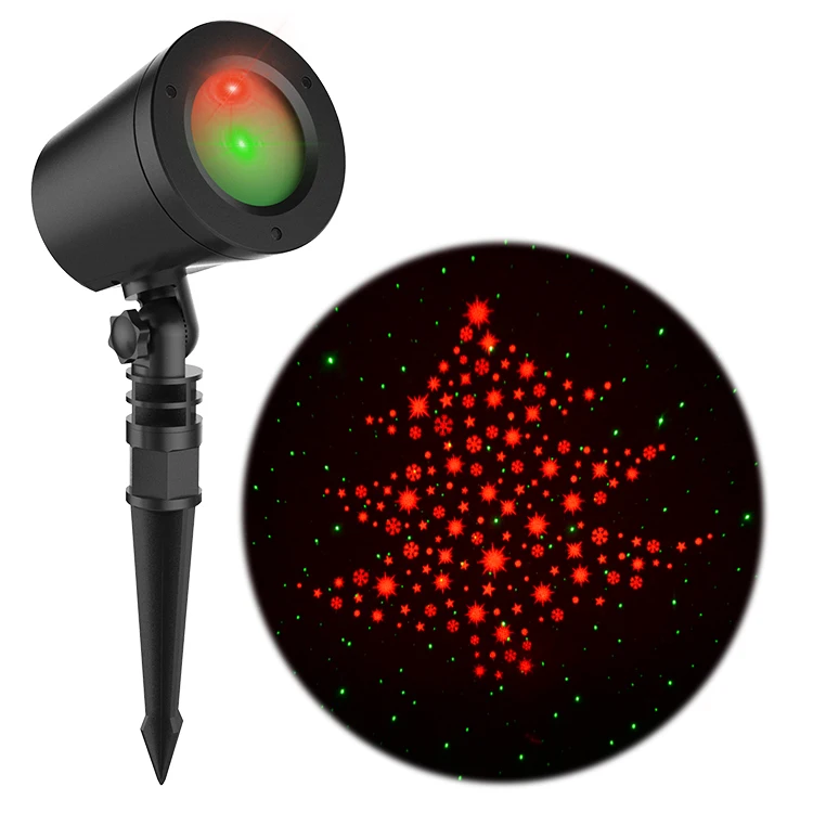 Red Tree green dots Landscape outdoor laser light garden