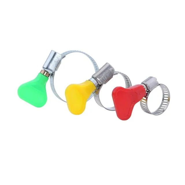 9mm Bandwidth Red Or Bule Plastic Hand Tighten Hose Clamp Buy Hose